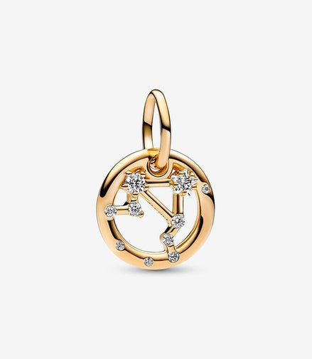 Pandora Moments 14K Gold-Plated Libra Zodiac Dangle Charm