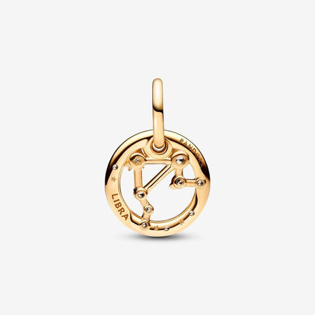 Pandora Moments 14K Gold-Plated Libra Zodiac Dangle Charm