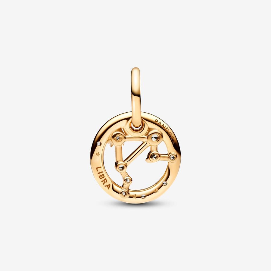 Pandora Moments 14K Gold-Plated Libra Zodiac Dangle Charm