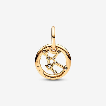 Pandora Moments 14K Gold-Plated Virgo Zodiac Dangle Charm