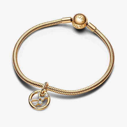 Pandora Moments 14K Gold-Plated Virgo Zodiac Dangle Charm