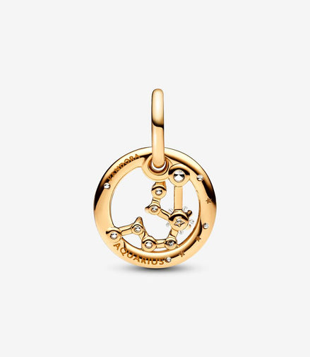 Pandora Moments 14K Gold-Plated Aquarius Zodiac Dangle Charm