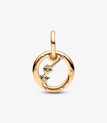 Pandora Moments 14K Gold-Plated  Aries Zodiac Dangle Charm