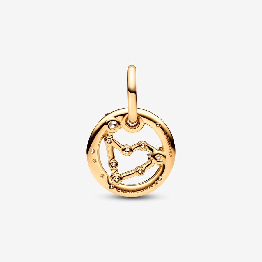 Pandora Moments 14K Gold-Plated Capricorn Zodiac Dangle Charm
