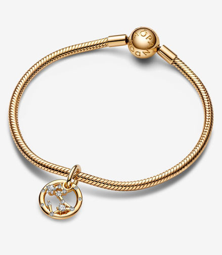 Pandora Moments 14K Gold-Plated Pisces Zodiac Dangle Charm