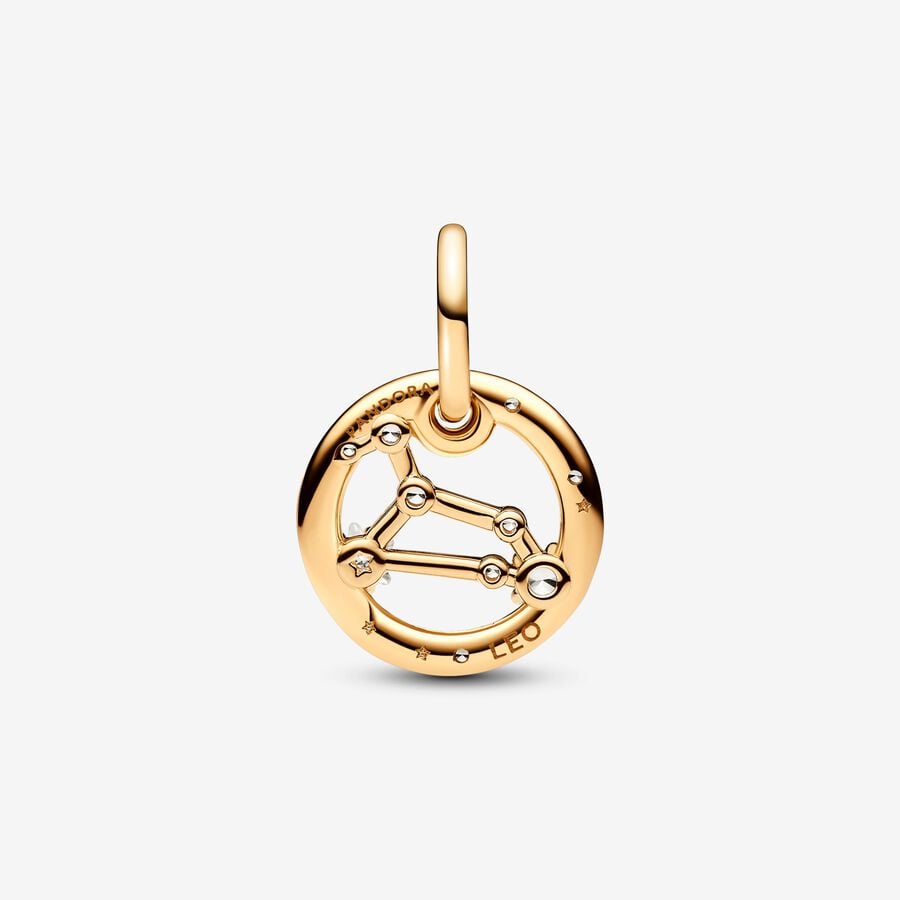 Pandora Moments 14K Gold-Plated Leo Zodiac Dangle Charm