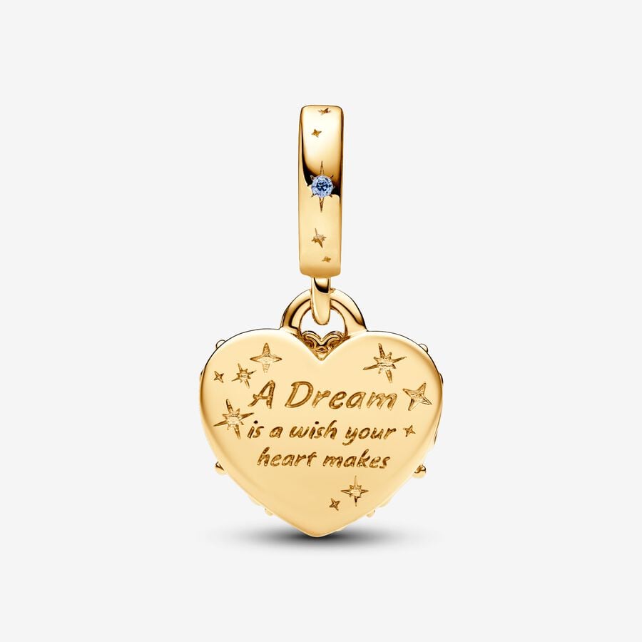 Pandora Disney Cinderella's Carriage And Heart Double Dangle Charm