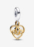Pandora Moments Two-Tone Lab-Grown Diamond Engravable Mom Double Dangle Charm