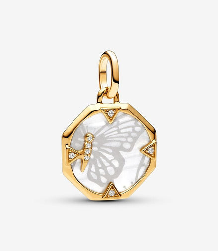 Pandora ME/Pandora  Pearlescent Butterfly Medallion Charm