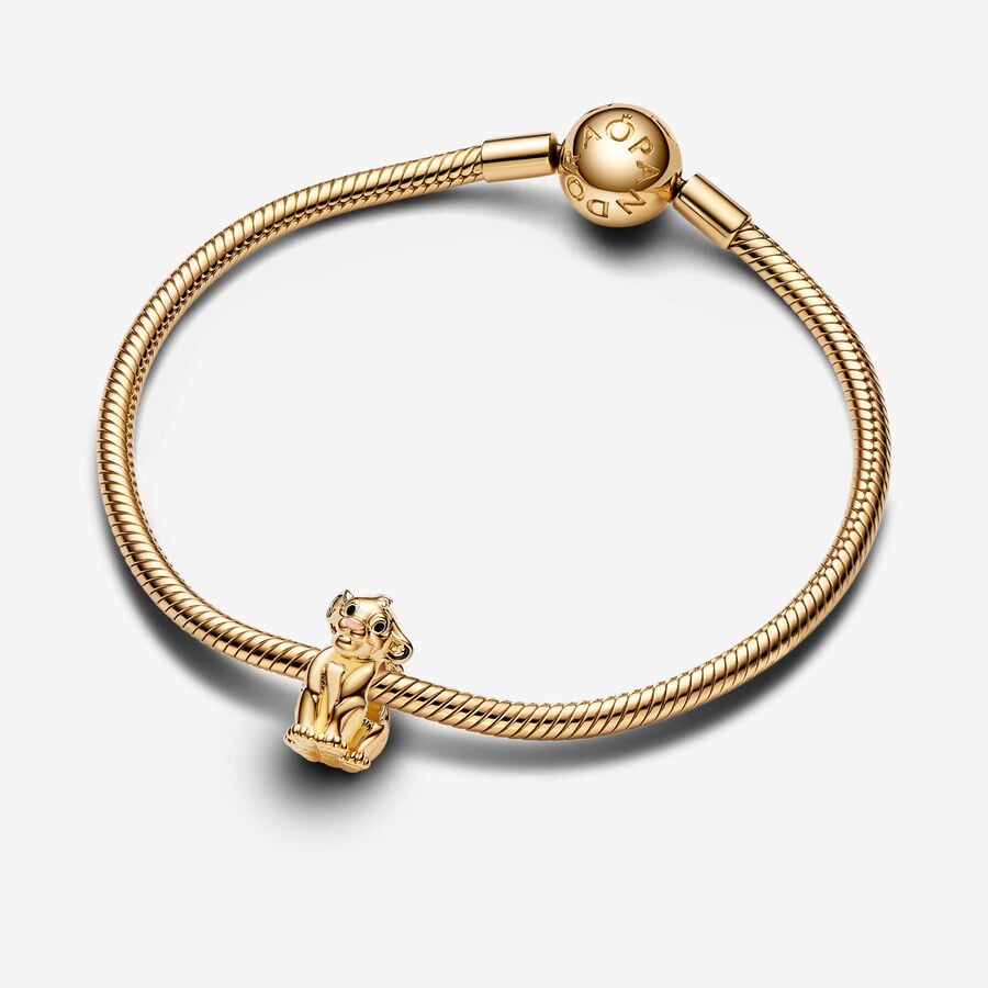 Pandora X Disney 14K Gold-Plated The Lion King Simba Charm