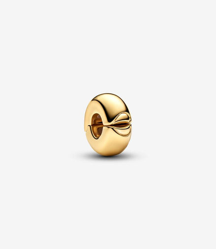 Pandora Moments 14K Gold-Plated Heart Round Clip Charm
