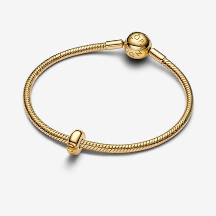 Pandora Moments 14K Gold-Plated Heart Round Clip Charm
