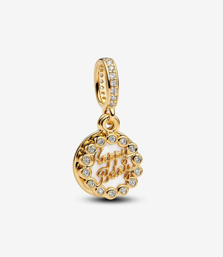 Pandora Moments 14K Gold-Plated Happy Birthday Cake Dangle Charm