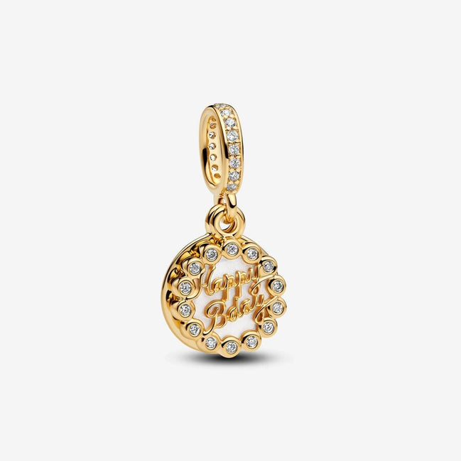 Pandora Moments 14K Gold-Plated Happy Birthday Cake Dangle Charm