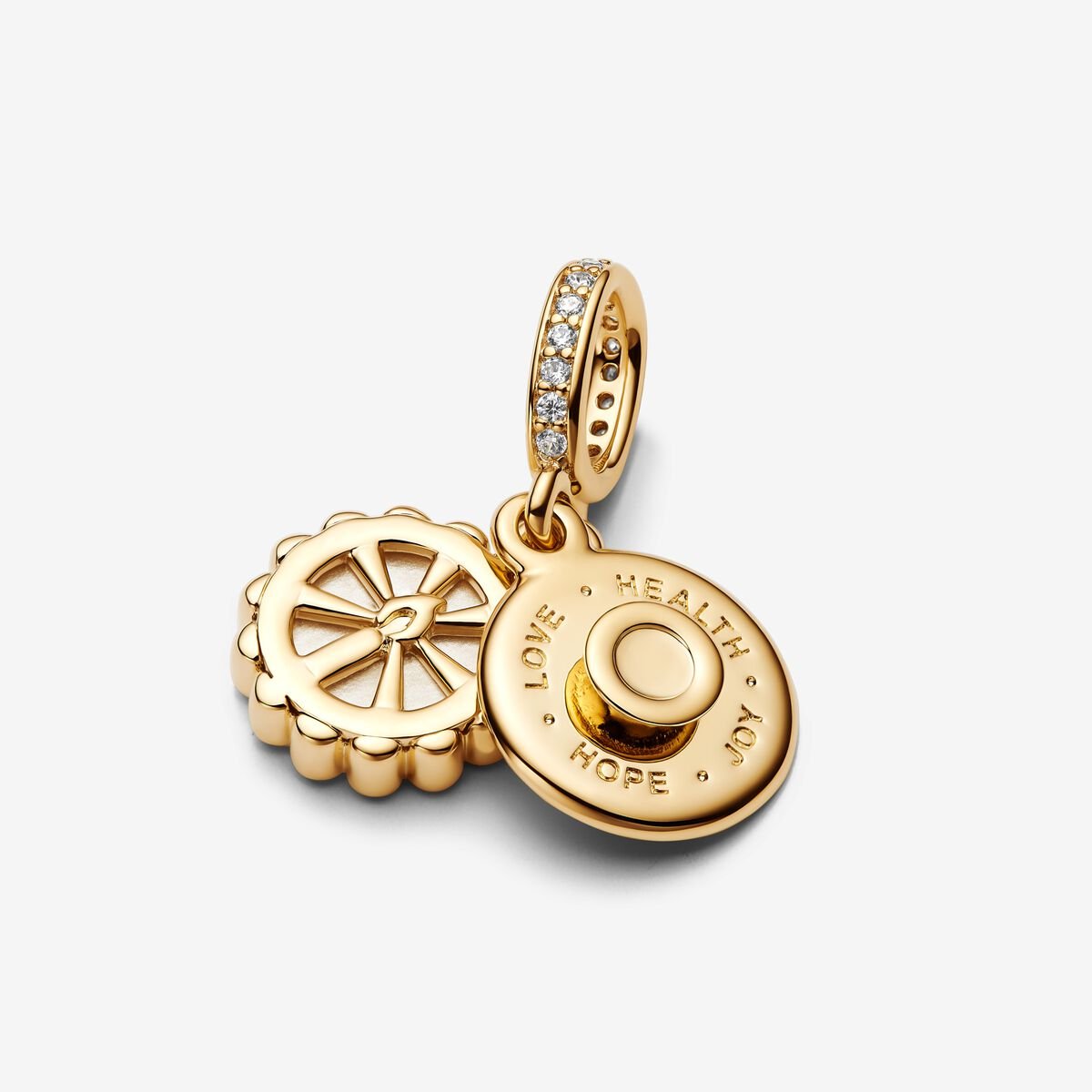 Pandora Moments 14K Gold-Plated Happy Birthday Cake Dangle Charm