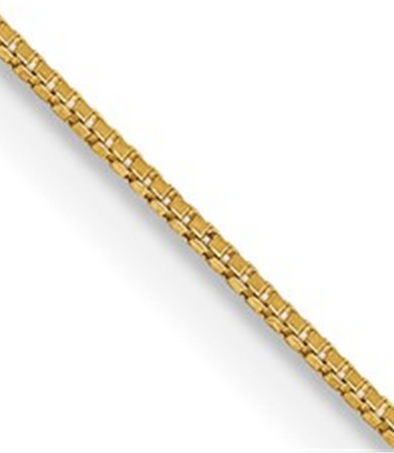 14K Yellow Gold Box Chain 18"