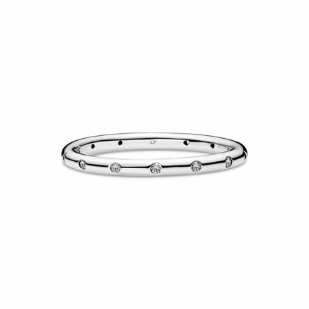 Pandora Timeless Simple Sparkling Band Ring Size 8.5