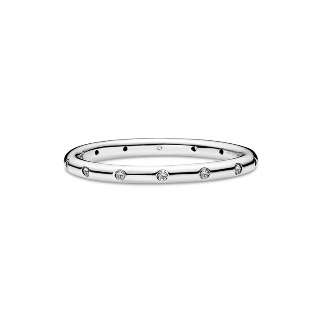 Pandora Timeless Simple Sparkling Band Ring Size 8.5