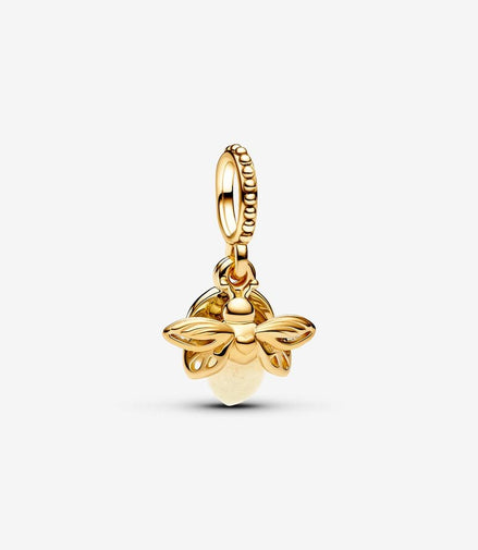 Pandora Moments 14K Gold-Plated Glow-In-The-Dark Firefly Dangle Charm