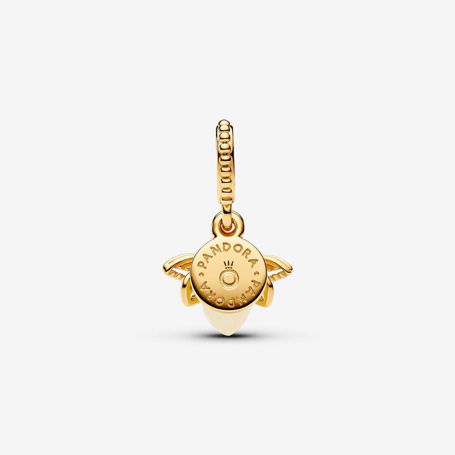 Pandora Moments 14K Gold-Plated Glow-In-The-Dark Firefly Dangle Charm