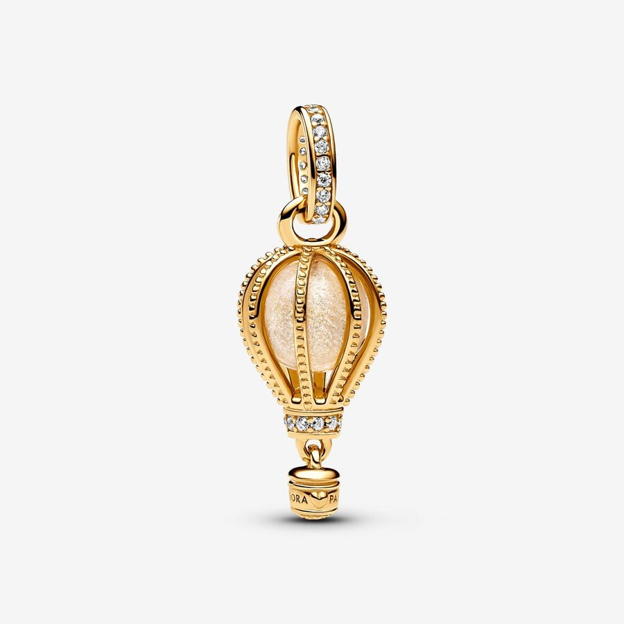 Pandora Moments Sparkling Clear Hot Air Balloon Dangle Charm