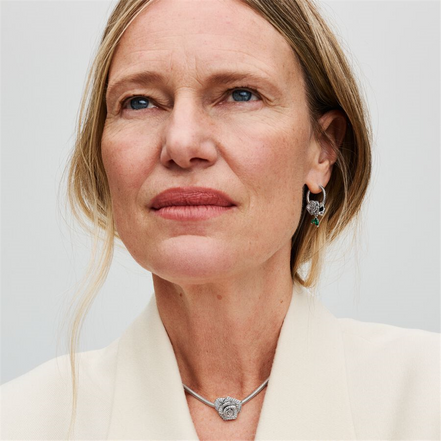 Pandora Moments Sparkling Rose in Bloom Charm