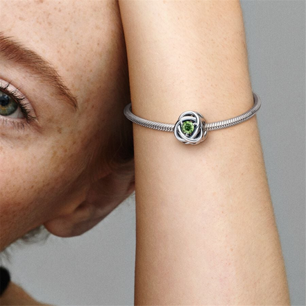 Pandora Moments August Spring Green Eternity Circle Charm