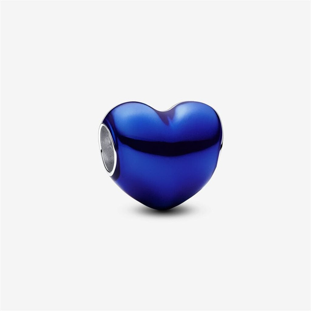 Pandora Moments Metallic Blue Heart Charm