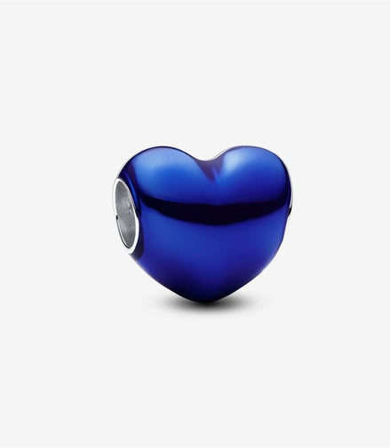 Pandora Moments Metallic Blue Heart Charm