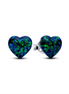 Pandora Moments Opalescent Green Heart Stud Earrings