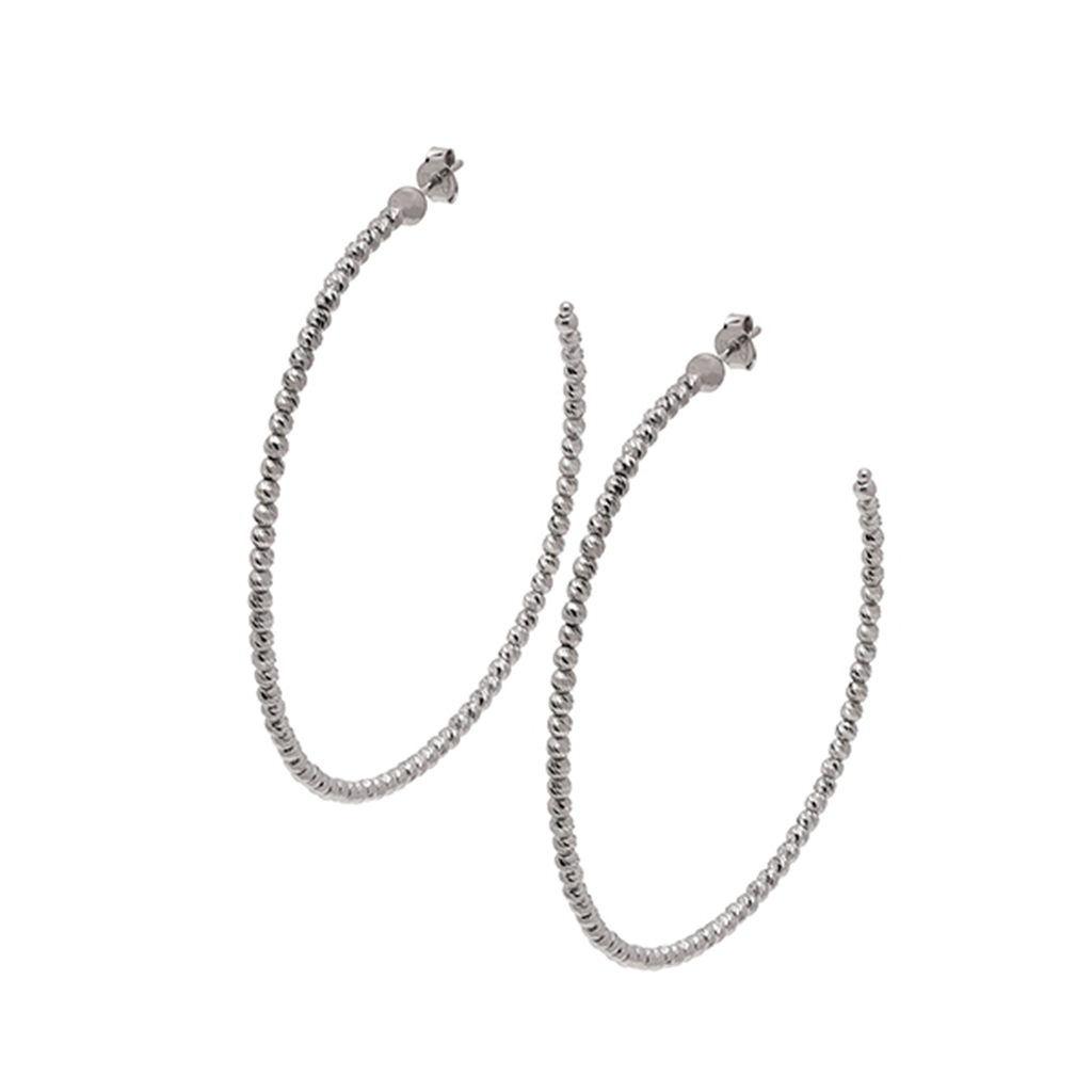 Desmos Slash Diamond-Cut Hoop Earrings