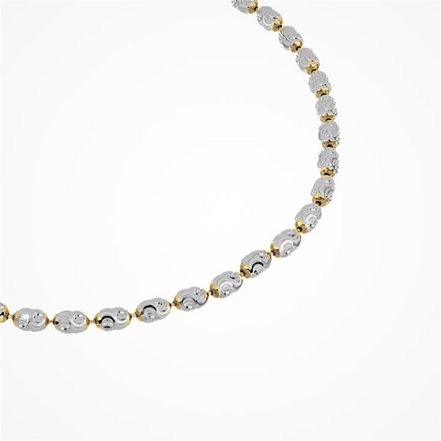 Desmos Two Tone Rice Bracelet 7.25"
