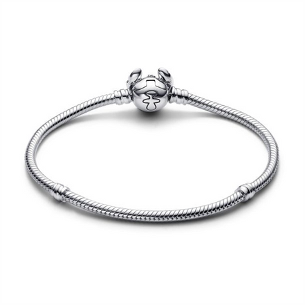 Pandora Disney Stitch Snake Chain Bracelet Size 17