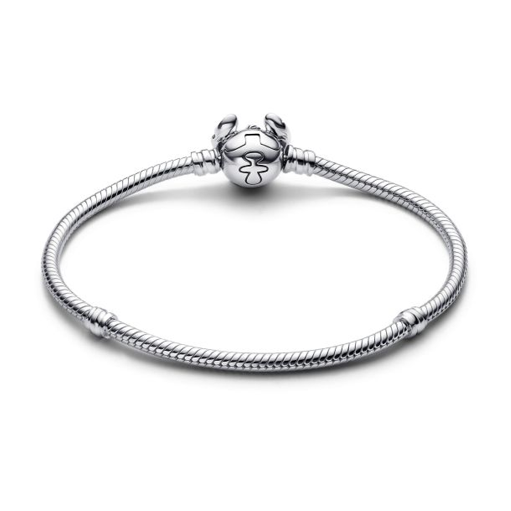 Pandora Disney Stitch Snake Chain Bracelet Size 17