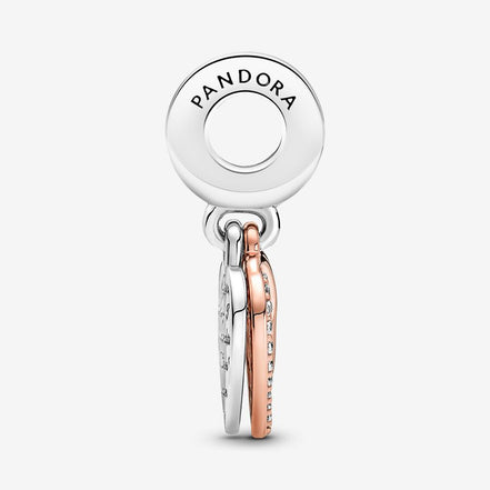 Pandora Moments Entwined Hearts Double Dangle Charm