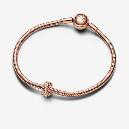 Pandora Moments 14K Rose Gold Plated Studded Clip Charm