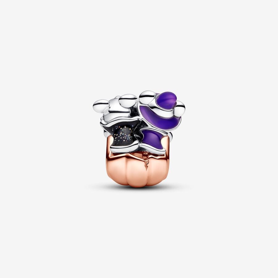 Disney Pandora Mickey Mouse & Minnie Mouse Halloween Pumpkin Charm