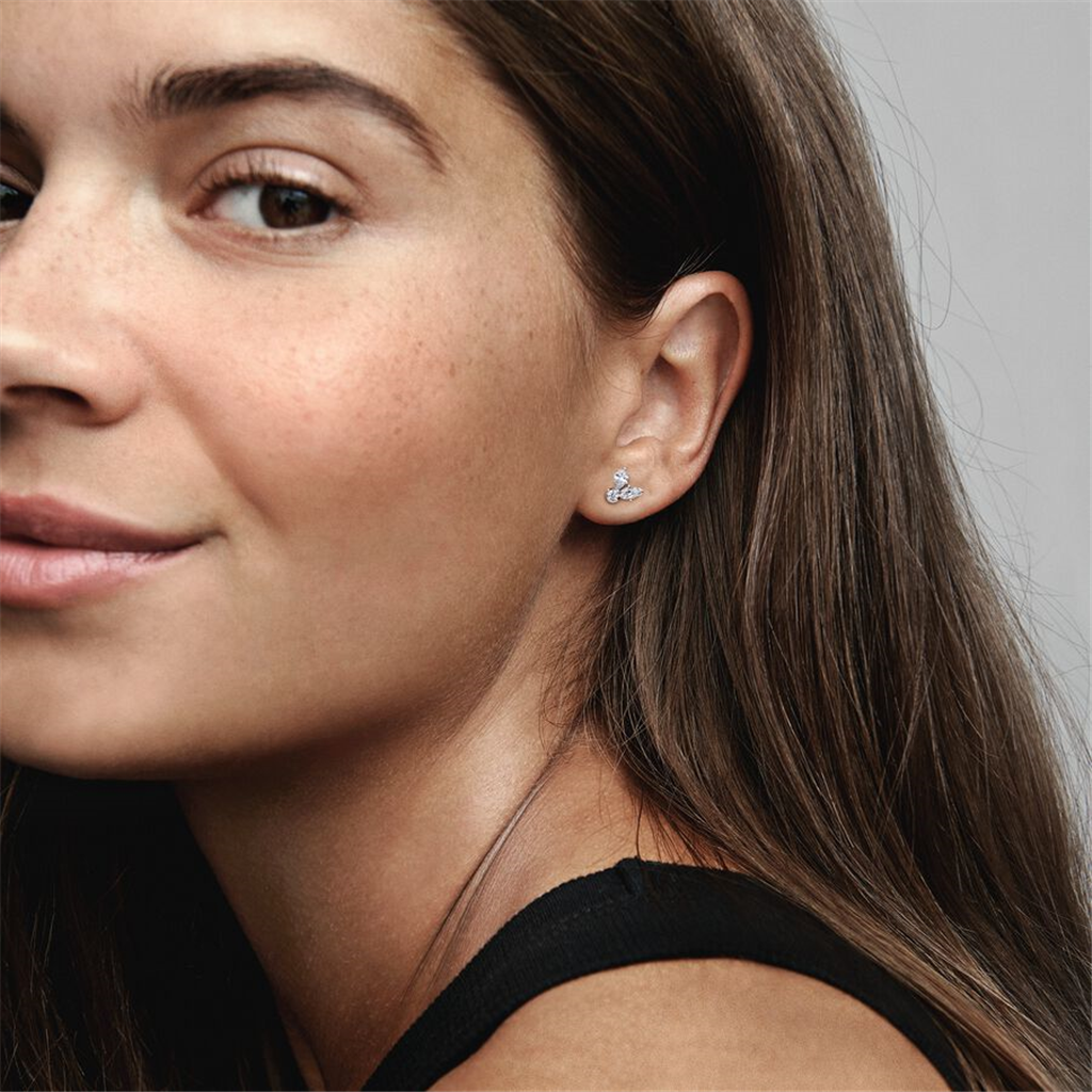 Pandora Moments Sparkling Herbarium Cluster Stud Earrings