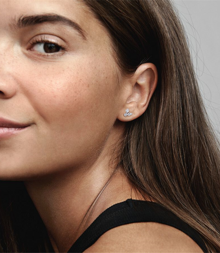 Pandora Moments Sparkling Herbarium Cluster Stud Earrings