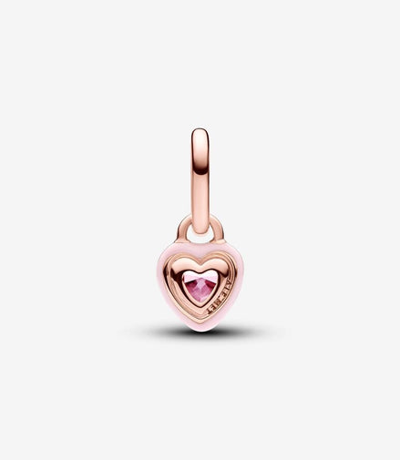Pandora ME 14K Rose Gold Plated Pink Chakra Heart Mini Dangle Charm