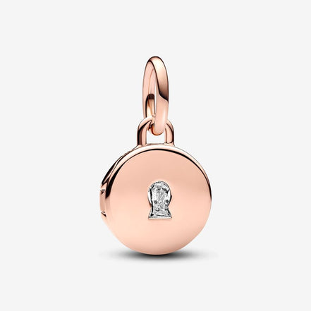 Pandora Moments 14K Rose Gold Plated Openable & Engravable Love Locket Charm
