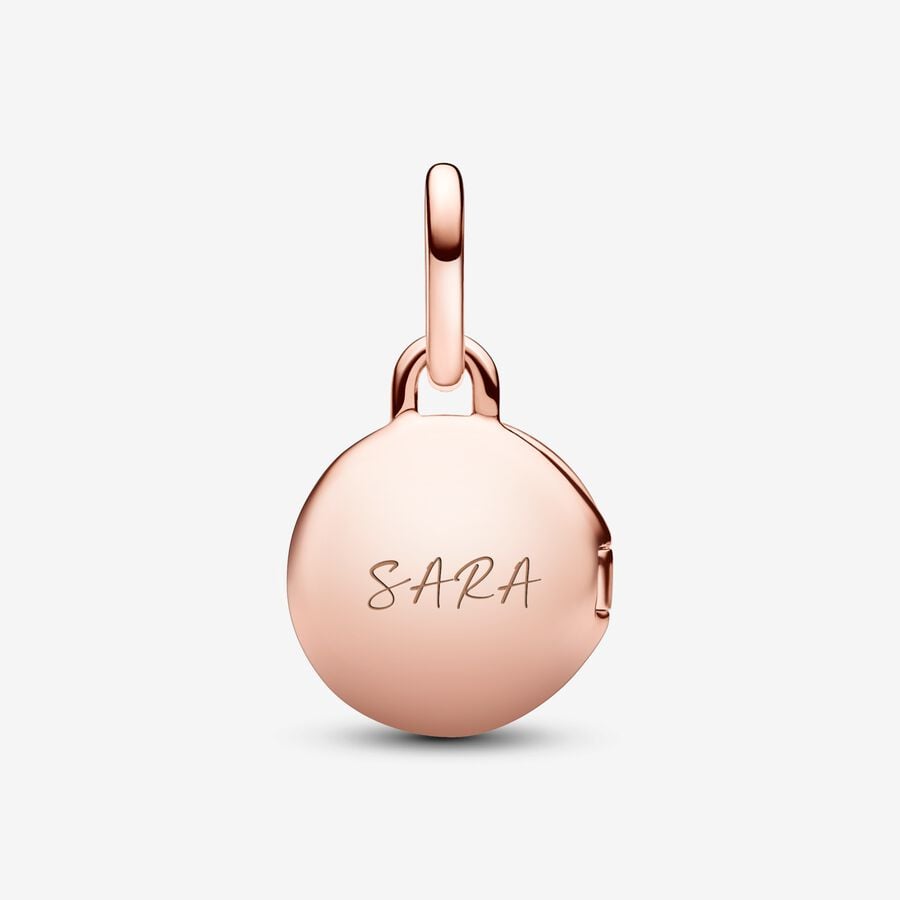 Pandora Moments 14K Rose Gold Plated Openable & Engravable Love Locket Charm