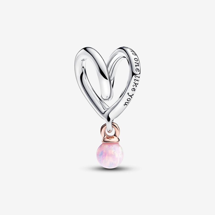 Pandora Moments Two-Tone Mom Wrapped Heart Charm