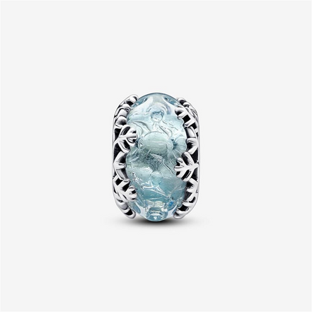 Pandora Moments Winter Blue Snowflake Murano Charm