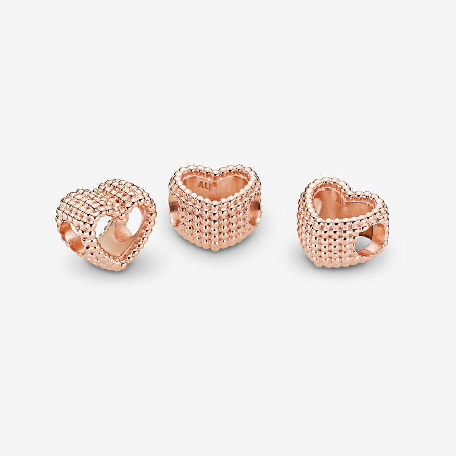 Pandora Moments Beaded Open Heart Charm