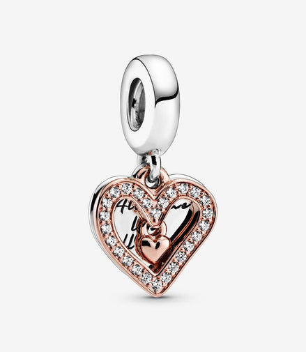 Pandora Moments Sparkling Freehand Heart Dangle Charm
