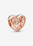 Pandora Moments Rose Openwork Family Tree Heart Charm