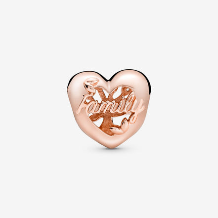 Pandora Moments Rose Openwork Family Tree Heart Charm