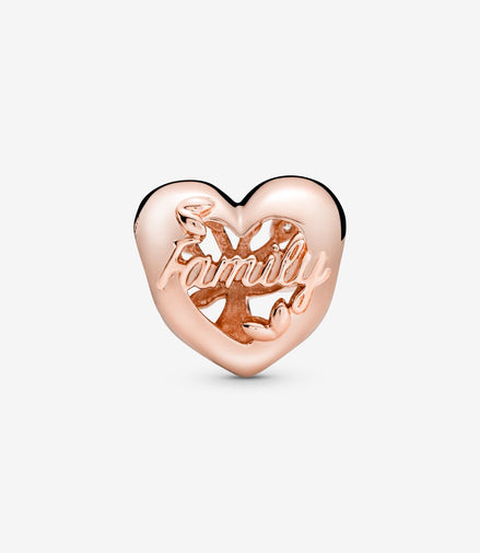 Pandora Moments Rose Openwork Family Tree Heart Charm