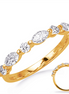 14K Gold 0.29 CTW Alternating Diamond Wedding Band
